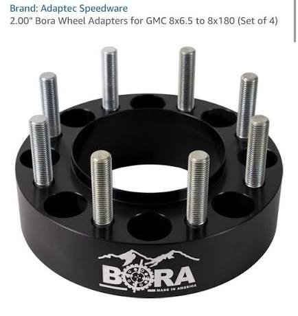 Bora 2-Inch Wheel Spacers 8x180 Bolt Pattern